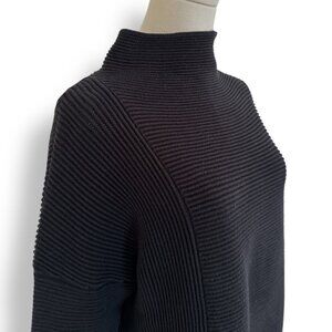 French Connection Mozart Mock Neck‎ Black Sweater EUC Wm Sz Small